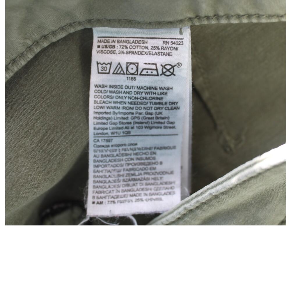Banana Republic Army Green Sloan Chino Flight Jacket Cargo Pants Casual Size 10 - Picture 8 of 9